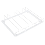 Wine Glass Rack Under Cabinet Stemware Holder Storage Hanger Metal Organizer for Bar Kitchen3 Slot 30x22.5cm White
