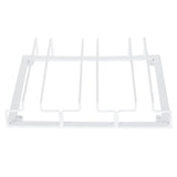 Wine Glass Rack Under Cabinet Stemware Holder Storage Hanger Metal Organizer for Bar Kitchen3 Slot 30x22.5cm White