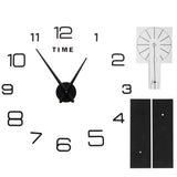 DIY Wall Clock Acrylic Frameless Mirror Surface Wall Sticker Clock Decor for Living Room BedroomBlack In Australia - Darrahopens