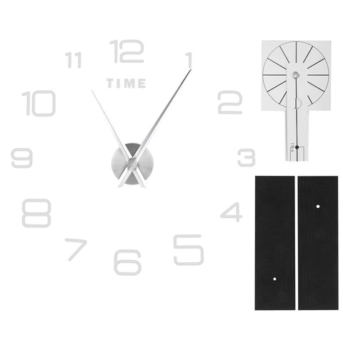 DIY Wall Clock Acrylic Frameless Mirror Surface Wall Sticker Clock Decor for Living Room BedroomSilver In Australia - Darrahopens