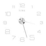 DIY Wall Clock Acrylic Frameless Mirror Surface Wall Sticker Clock Decor for Living Room BedroomSilver In Australia - Darrahopens