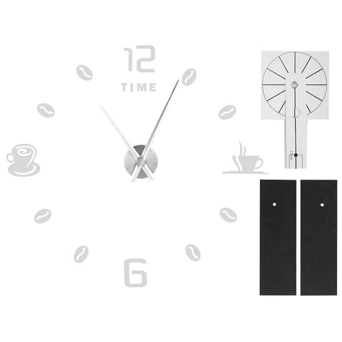 Modern Large Frameless DIY Wall Clock Mirror Surface Sticker for Home Office Room DecorSilver In Australia - Darrahopens