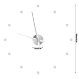 Innovative DIY Wall Clock Stylish Mirror Surface Sticker Clock Modern Home DecorationSilver