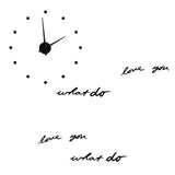 Innovative DIY Wall Clock Stylish Mirror Surface Sticker Clock Modern Home DecorationBlack
