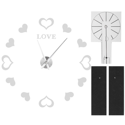 Innovative DIY Wall Clock Acrylic Mirror Surface Wall Sticker Clock for Home DecorationSilver In Australia - Darrahopens