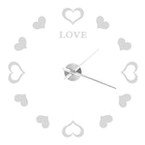 Innovative DIY Wall Clock Acrylic Mirror Surface Wall Sticker Clock for Home DecorationSilver In Australia - Darrahopens