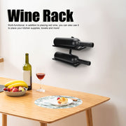 Wall Mounted Red Wine Bottle Holder Rack Storage Shelf for Household Kitchen Bar Decor2 Bottle