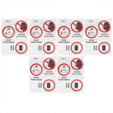 6PCS Caution Notice English Reminder Slogan Wall Sticker Sign for Hospital Company School In Australia - Darrahopens