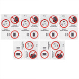 6PCS Caution Notice English Reminder Slogan Wall Sticker Sign for Hospital Company School In Australia - Darrahopens