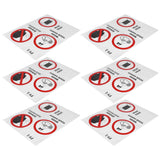 6PCS Caution Notice English Reminder Slogan Wall Sticker Sign for Hospital Company School