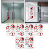 6PCS Caution Notice English Reminder Slogan Wall Sticker Sign for Hospital Company School In Australia - Darrahopens