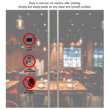 6PCS Caution Notice English Reminder Slogan Wall Sticker Sign for Hospital Company School