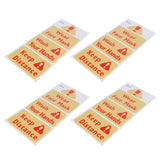 4PCS Warning Signs Wall Sticker Caution Warning Decals DIY Kitchen Shop Window Decor