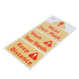 4PCS Warning Signs Wall Sticker Caution Warning Decals DIY Kitchen Shop Window Decor