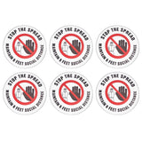 2 Sets Social Distancing Sign Keep Distance Wall Sticker for Home Supermarket Public Place In Australia - Darrahopens