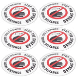 2 Sets Social Distancing Sign Keep Distance Wall Sticker for Home Supermarket Public Place