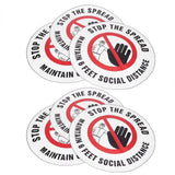 2 Sets Social Distancing Sign Keep Distance Wall Sticker for Home Supermarket Public Place In Australia - Darrahopens
