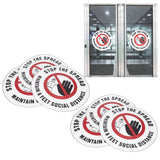 2 Sets Social Distancing Sign Keep Distance Wall Sticker for Home Supermarket Public Place In Australia - Darrahopens