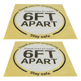 2 Sets Social Distancing Floor Decals Distancing Warning Sign Sticker for Crowd Control Guidance In Australia - Darrahopens