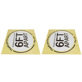 2 Sets Social Distancing Floor Decals Distancing Warning Sign Sticker for Crowd Control Guidance