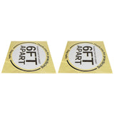 2 Sets Social Distancing Floor Decals Distancing Warning Sign Sticker for Crowd Control Guidance