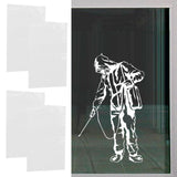 4 Sets Warning Stickers Indoor Outdoor Wall Window Glass Slogans English Signs 60x36.5cm