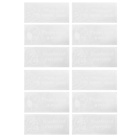 4Set English Warning Signs Safety Marking Wall Hanging Stickers for Showcase Public Places In Australia - Darrahopens