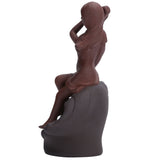 Incense Burner Red Stoneware Backflow Incense Holder Home Office Decoration Ornament In Australia - Darrahopens