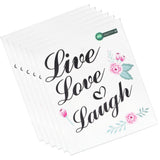 6Pcs Wall Sticker English Letters Pattern DIY Wall Decal for Home Living Room Decoration