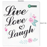 6Pcs Wall Sticker English Letters Pattern DIY Wall Decal for Home Living Room Decoration