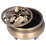 Antique Incense Burner Holder Brass with Lid 3‑Legged Buddha Ornament Home Decoration In Australia - Darrahopens