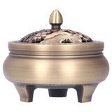 Antique Incense Burner Holder Brass with Lid 3‑Legged Buddha Ornament Home Decoration In Australia - Darrahopens
