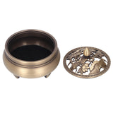 Antique Incense Burner Holder Brass with Lid 3‑Legged Buddha Ornament Home Decoration In Australia - Darrahopens