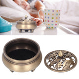 Antique Incense Burner Holder Brass with Lid 3‑Legged Buddha Ornament Home Decoration