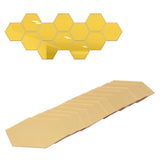 4 Set Mirror Wall Sticker Acrylic Hex Removable Decor Decal Background Home Decoration12.6cm Gold