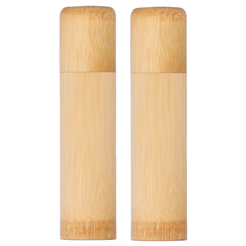 2Pcs EcoFriendly Bamboo Tube Portable Tea Storage Cylinder Mini Round Spices Storage Jar In Australia - Darrahopens