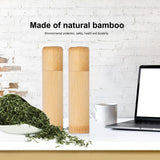 2Pcs EcoFriendly Bamboo Tube Portable Tea Storage Cylinder Mini Round Spices Storage Jar