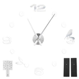 Frameless Wall Clock Sticker Mirror Surface DIY Decoration Living Room Bedroom OfficeSilver In Australia - Darrahopens