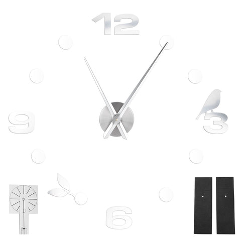 Frameless Wall Clock Sticker Mirror Surface DIY Decoration Living Room Bedroom OfficeSilver In Australia - Darrahopens