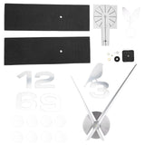 Frameless Wall Clock Sticker Mirror Surface DIY Decoration Living Room Bedroom OfficeSilver