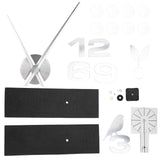 Frameless Wall Clock Sticker Mirror Surface DIY Decoration Living Room Bedroom OfficeSilver