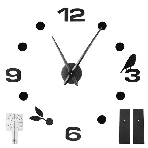 Frameless Wall Clock Sticker Mirror Surface DIY Decoration Living Room Bedroom OfficeBlack In Australia - Darrahopens