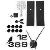 Frameless Wall Clock Sticker Mirror Surface DIY Decoration Living Room Bedroom OfficeBlack In Australia - Darrahopens