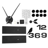 Frameless Wall Clock Sticker Mirror Surface DIY Decoration Living Room Bedroom OfficeBlack In Australia - Darrahopens
