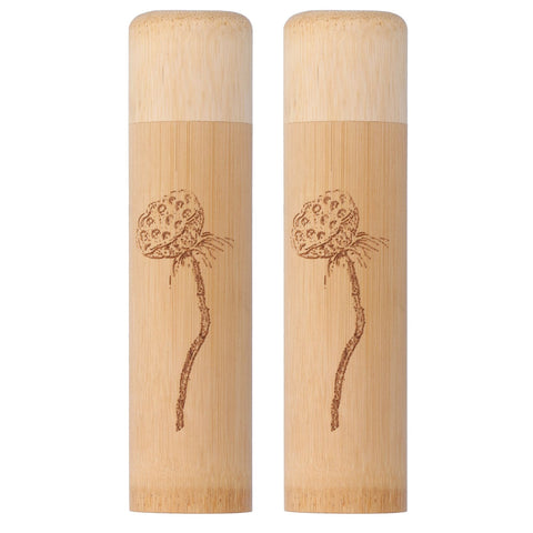 2Pcs Bamboo Tube Natural Environmentally Friendly Carbonized for Tea Nuts Incense CanisterLotus Pattern In Australia - Darrahopens