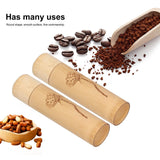 2Pcs Bamboo Tube Natural Environmentally Friendly Carbonized for Tea Nuts Incense CanisterLotus Pattern
