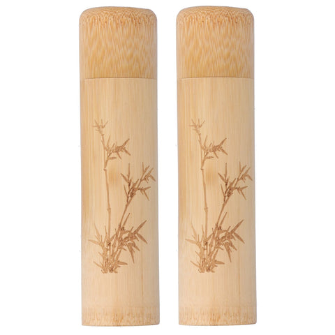 2Pcs Bamboo Tube Natural Environmentally Friendly Carbonized for Tea Nuts Incense CanisterBamboo Pattern In Australia - Darrahopens