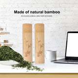 2Pcs Bamboo Tube Natural Environmentally Friendly Carbonized for Tea Nuts Incense CanisterBamboo Pattern