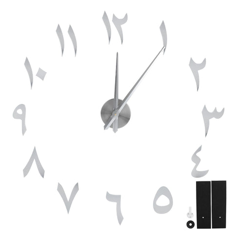 Wall Clock Innovative Modern Acrylic DIY Clock Set for Home Living Room DecorationSilver In Australia - Darrahopens