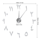 Wall Clock Innovative Modern Acrylic DIY Clock Set for Home Living Room DecorationSilver